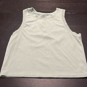 Light Green Hollister Ribbed Tank Top